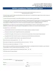 HIPAA Compliance Patient Consent Form Template
