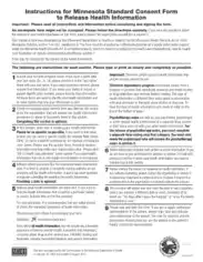 Instructions for Minnesota Standard Consent Form to Release Health Information Template