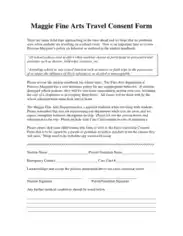 Music Travel Consent Form Template