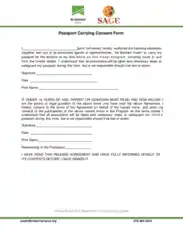 Free Download PDF Books, Passport Carrying Consent Form To Download Template