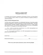 Photo Published Name Consent Form Template