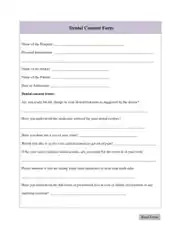 Free Download PDF Books, Sample Dental Consent Form Template