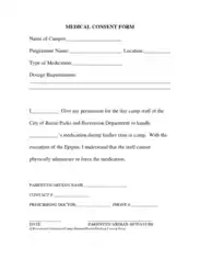 Free Download PDF Books, Simple Medical Consent Form Template