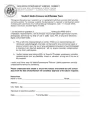 Student Media Consent and Release Form Template