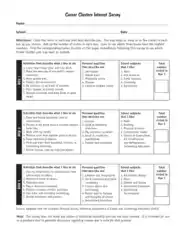 Free Download PDF Books, Career Interest Survey Form Template