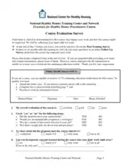 Course Evaluation Survey Form Template