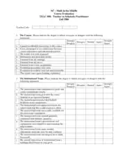 Course Survey Form Sample Template