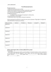 Food Restaurant Survey Form Template
