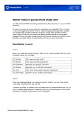 Free Download PDF Books, Market Research Questionnaire Cheat Sheet Template