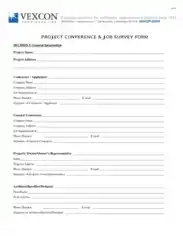 Project Conference Survey Form Template