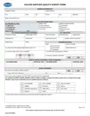 Supplier Quality Survey Form Template