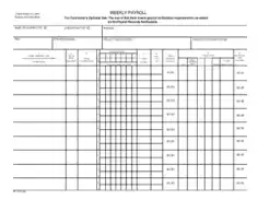 Free Download PDF Books, Weekly Payroll Template