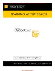 Outlook 2010 Advanced Training Manual