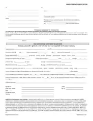 Formal Employment Verification Form Template