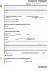 Free Download PDF Books, Temporary Employment Contract Form Template