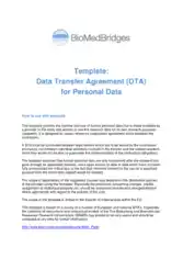 Data Transfer Agreement Template