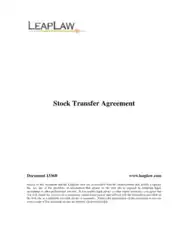 Free Download PDF Books, Stock Transfer Agreement Law Template