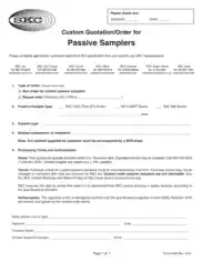 Free Download PDF Books, Custom Quotation Order For Passive Samplers Template