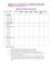 Price Quotation Format Template