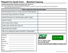 Request Cleaning Quotation Form Pdf Template