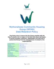 Charity Data Community Retention Policy Template