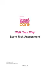 Charity Event Risk Assessment Template