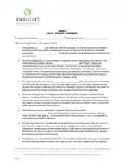 Free Download PDF Books, Charity Fiscal Sponsorship Agreement Template