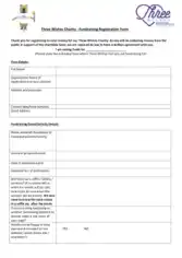 Charity Fundraising Registration Form Template