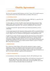 Charity Partnership Agreement Example Template