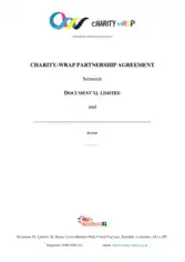 Free Download PDF Books, Charity Partnership Agreement in Pdf Template