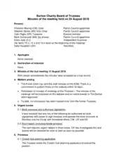 Charity Trustees Meeting Minutes Template