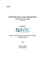Free Download PDF Books, Charity Volunteer Service Level Agreement Template