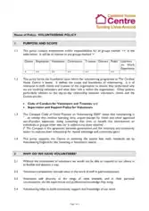Charity Volunteering Management Policy Template