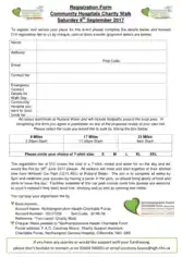 Free Download PDF Books, Community Charity Walk Registration Form Template