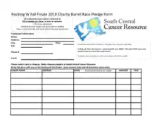 Sample Charity Pledge Form Template