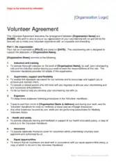 Free Download PDF Books, Volunteer Agreement Format Template