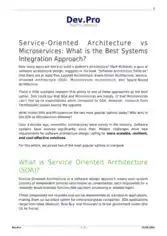 Service Oriented Architecture Vs Microservices