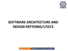 Software Architecture And Design Patterns