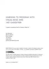 Learningto Program With Visual Basic And Gadgeteer