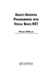 Object Oriented Programming With Visual Basic .NET