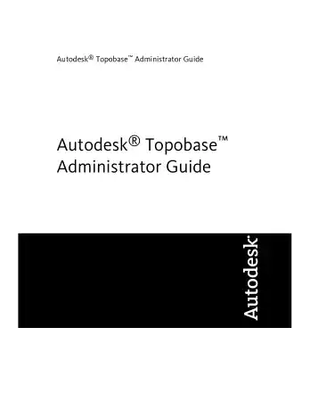 Autodesk Topo Base Administrator Guide