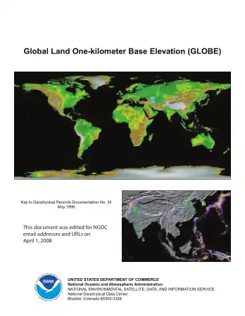 Global Land One Kilometer Base Elevation Globe