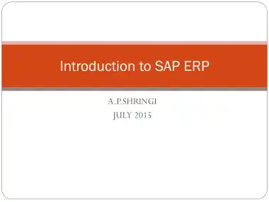 Free Download PDF Books, Introduction to SAP ERP