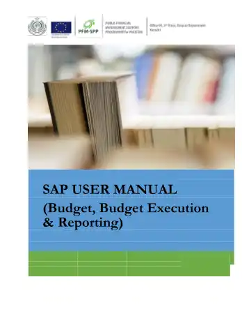 SAP User Manual Budget Execution and Reporting