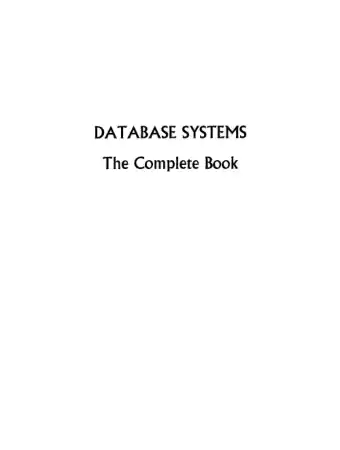 Free Download PDF Books, Database Systems The Complete Book