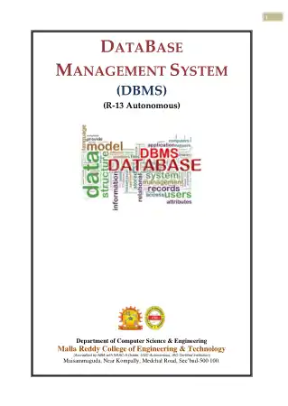 Database Management System DBMS