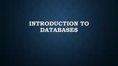 Introduction To Database