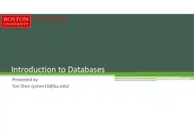 An Introduction To Databases