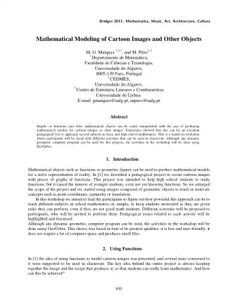 Mathematical Modeling Of Cartoon Images And Other Objects
