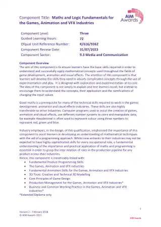 Free Download PDF Books, Maths And Logic Fundamentals For The Games Animation And VFX Industries
